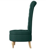 VidaXL Slipper Stoel Donkergroen 56,5 x 70 x 110 cm Stof