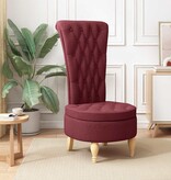 VidaXL Slipper Stoel Wijnrood 56,5 x 70 x 110 cm Stof