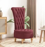 VidaXL Slipper Stoel Wijnrood 56,5 x 70 x 110 cm Stof