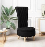 VidaXL Slipper Stoel Zwart 56,5 x 70 x 110 cm Stof