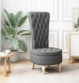 VidaXL Slipper Stoel Donkergrijs 56,5 x 70 x 110 cm Stof