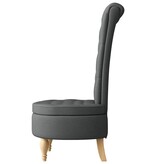 VidaXL Slipper Stoel Donkergrijs 56,5 x 70 x 110 cm Stof