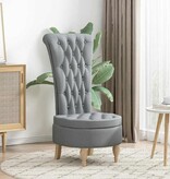 VidaXL Slipper Stoel Lichtgrijs 56,5 x 70 x 110 cm Stof