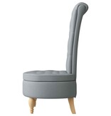 VidaXL Slipper Stoel Lichtgrijs 56,5 x 70 x 110 cm Stof