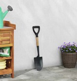 VidaXL Schep Zwart 68,5 cm Krachtig gecoat staal en massief hout