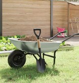 VidaXL Schep Zwart 68,5 cm Krachtig gecoat staal en massief hout