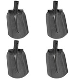 VidaXL Schep Hoofd 4 pcs Zilver 33 x 21 cm Gepoedercoat staal