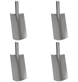 VidaXL Schep Hoofd 4 pcs Zilver 43 x 17 cm Gepoedercoat staal