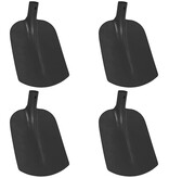 VidaXL Schep Hoofd 4 pcs Zwart 34,5 x 24 cm Gepoedercoat staal