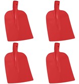 VidaXL Schep Hoofd 4 pcs Rood 32 x 24,5 cm Gepoedercoat staal
