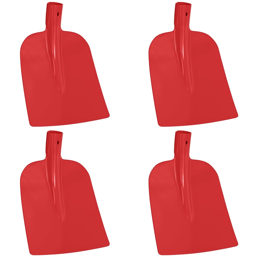 VidaXL Schep Hoofd 4 pcs Rood 32 x 24,5 cm Gepoedercoat staal