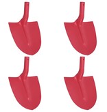 VidaXL Schep Hoofd 4 pcs Rood 39,5 x 27,5 cm Gepoedercoat staal