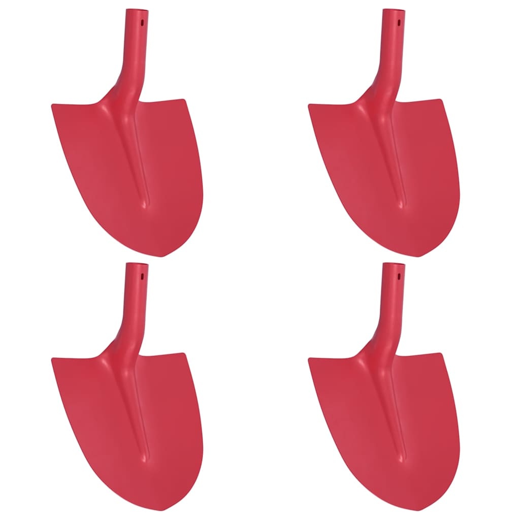 VidaXL Schep Hoofd 4 pcs Rood 39,5 x 27,5 cm Gepoedercoat staal