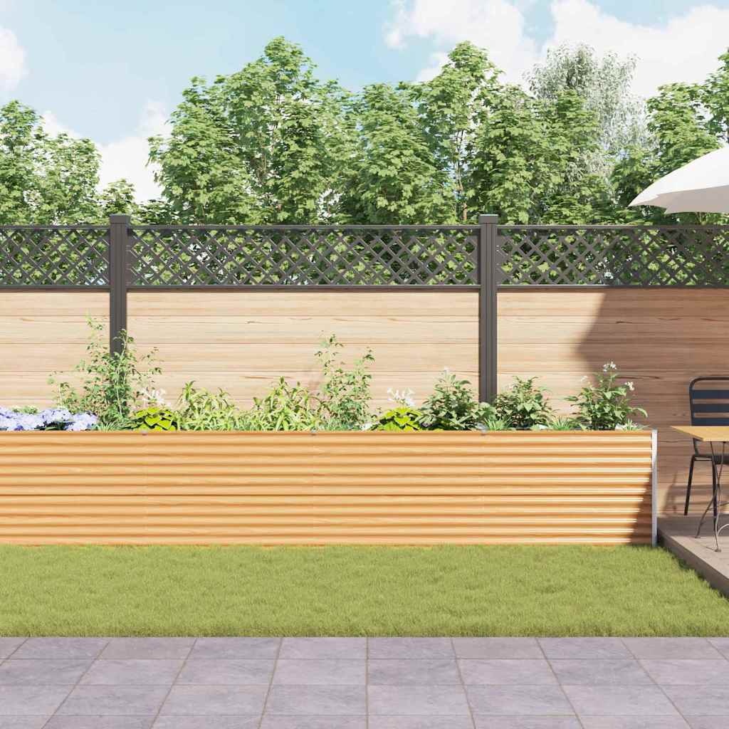 VidaXL Verhoogde plantenbak 582 x 50 x 68 cm Gegalvaniseerd staal