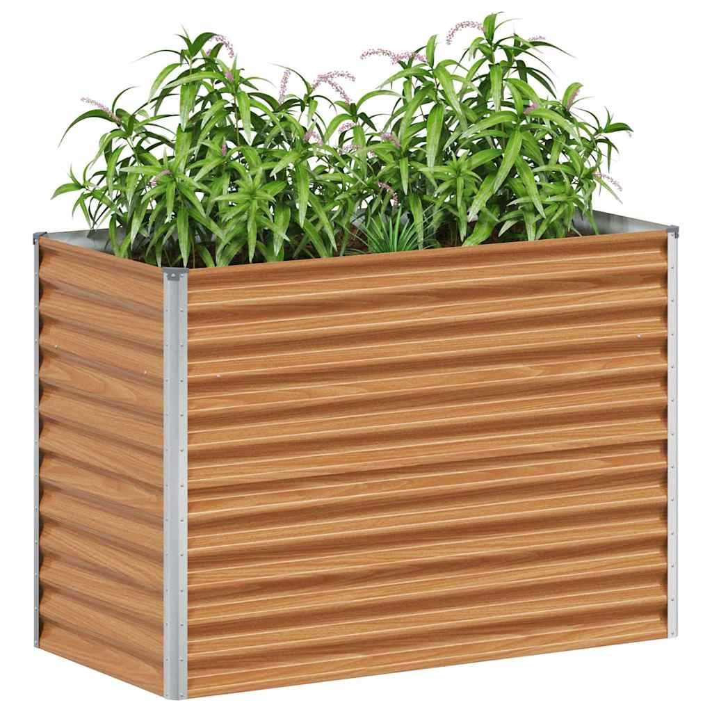 VidaXL Verhoogde plantenbak 98 x 50 x 68 cm Gegalvaniseerd staal