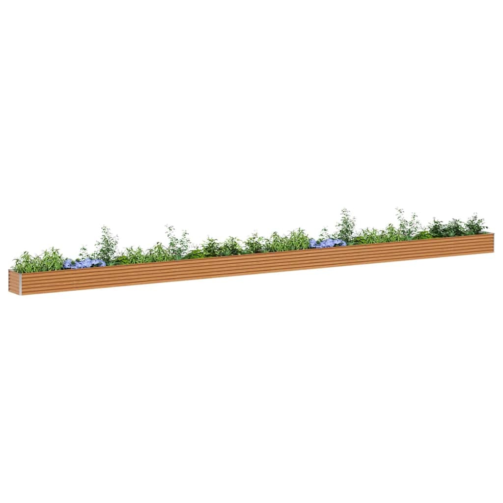 VidaXL Verhoogde plantenbak 970 x 50 x 36 cm Gegalvaniseerd staal