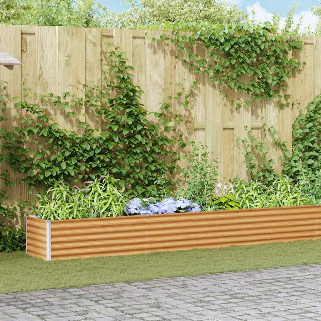 VidaXL Verhoogde plantenbak 775 x 50 x 36 cm Gegalvaniseerd staal