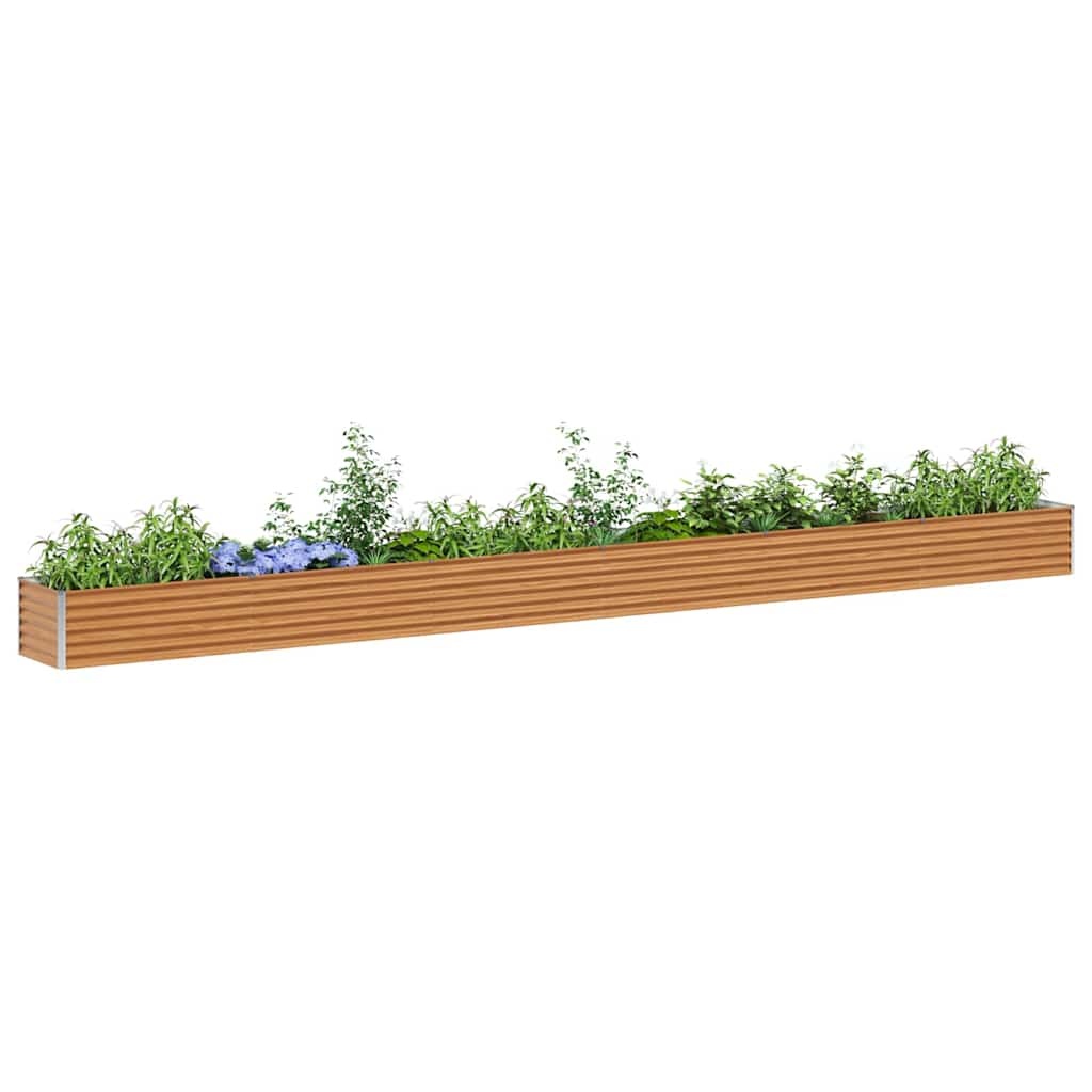 VidaXL Verhoogde plantenbak 582 x 50 x 36 cm Gegalvaniseerd staal