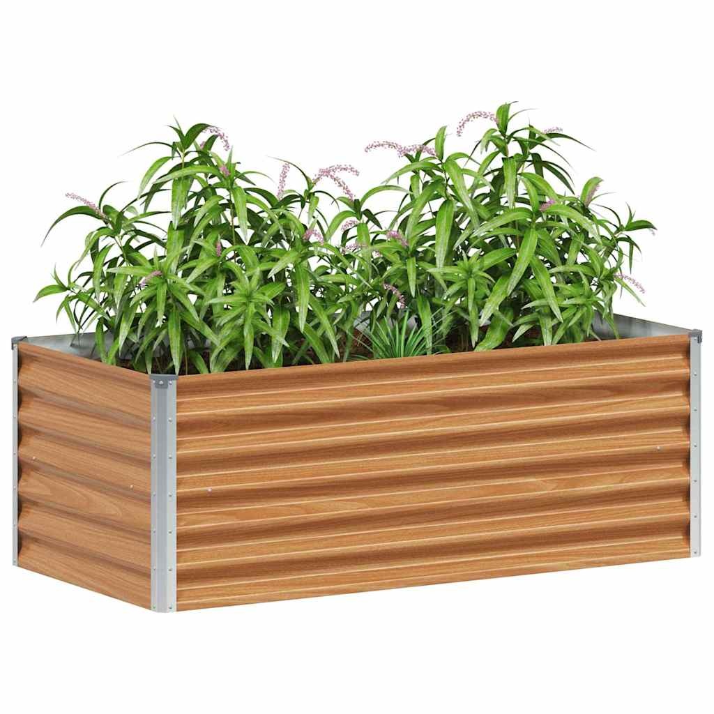 VidaXL Verhoogde plantenbak 98 x 50 x 36 cm Gegalvaniseerd staal