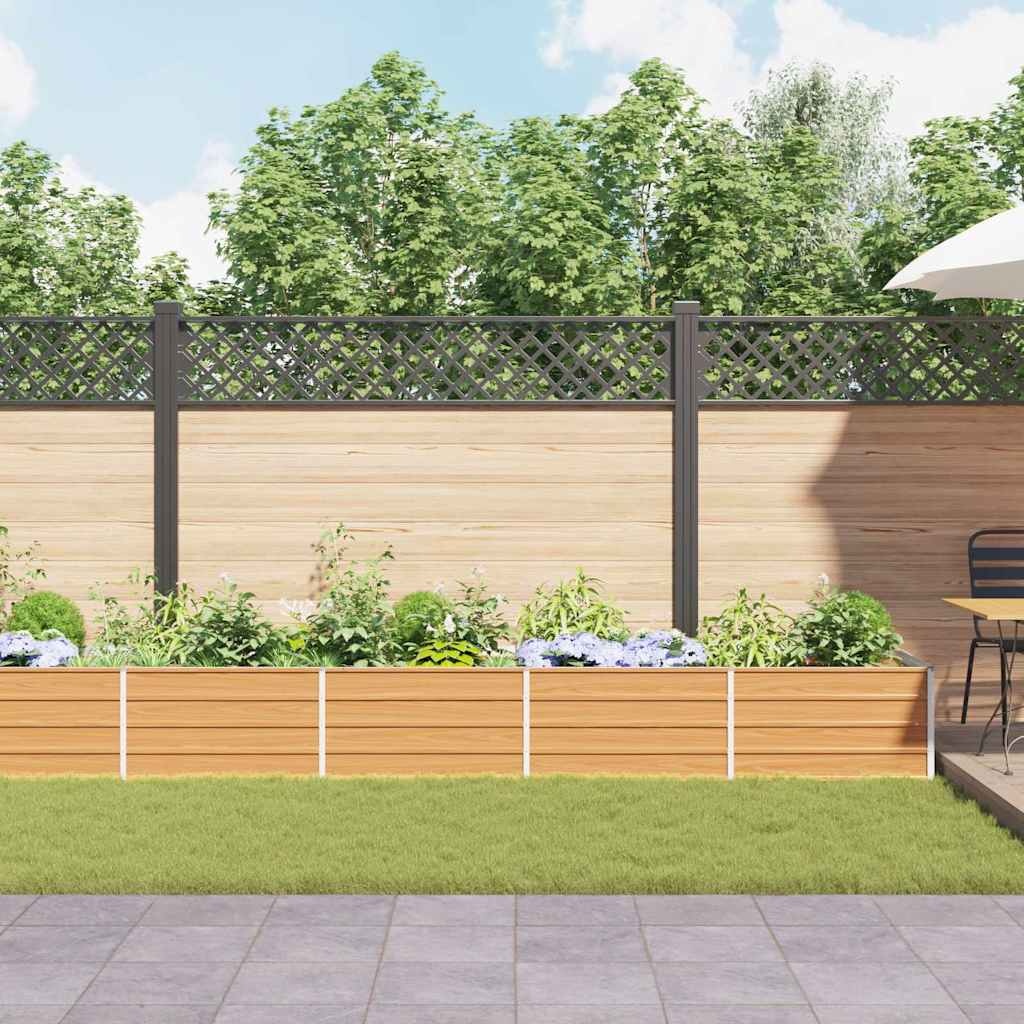 VidaXL Verhoogde plantenbak Licht Bruin 480 x 80 x 45 cm