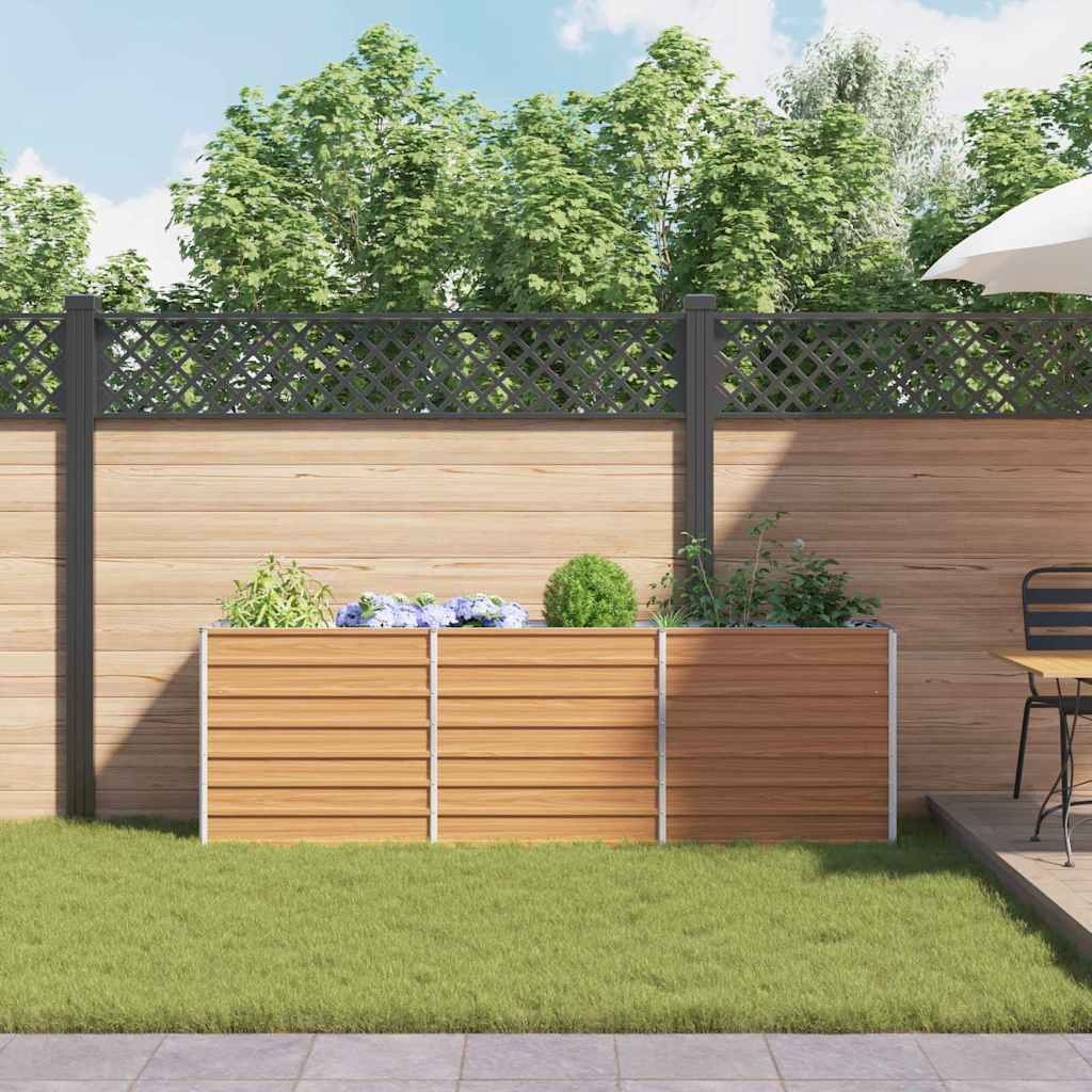 VidaXL Verhoogde plantenbak Licht Bruin 240 x 40 x 77 cm