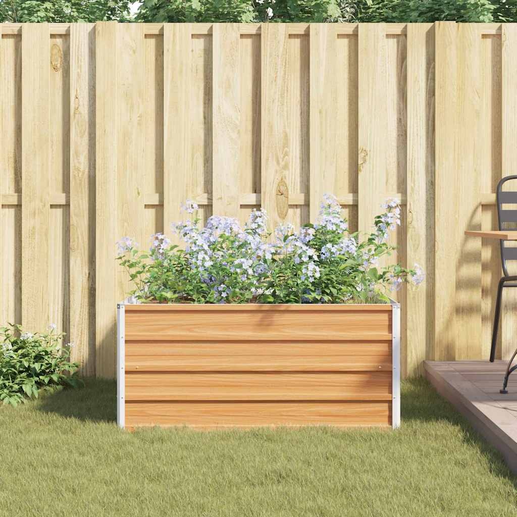 VidaXL Verhoogde plantenbak Licht Bruin 100 x 100 x 45 cm