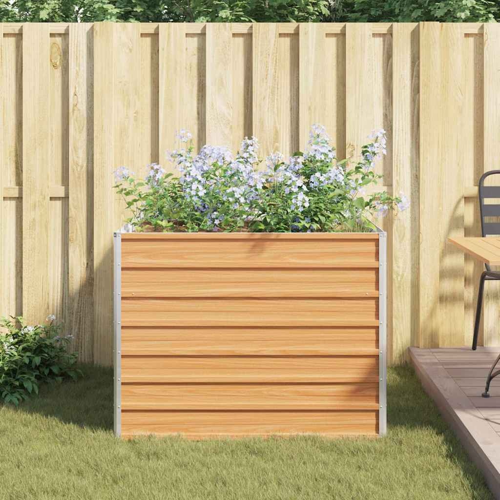 VidaXL Verhoogde plantenbak Licht Bruin 100 x 100 x 77 cm