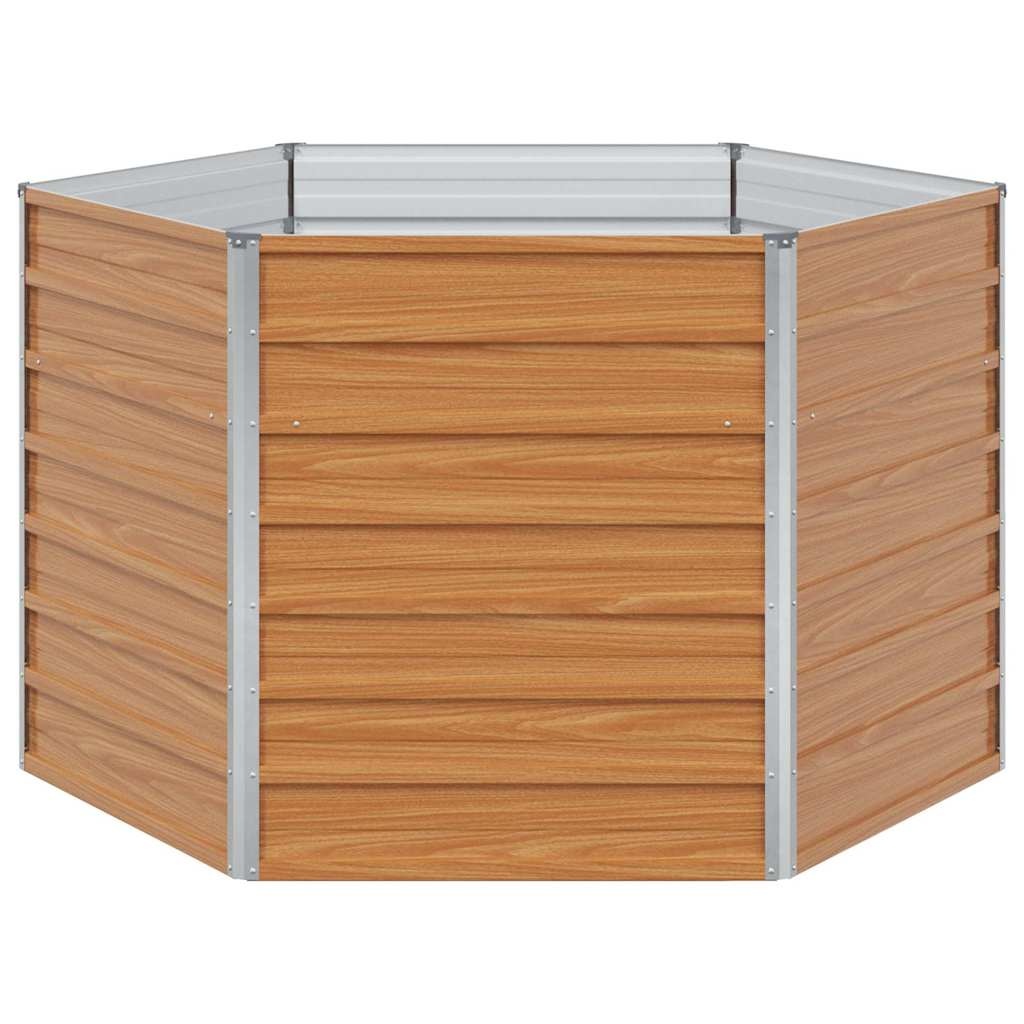 VidaXL Verhoogd Tuinbed Licht Bruin 129 x 129 x 77 cm