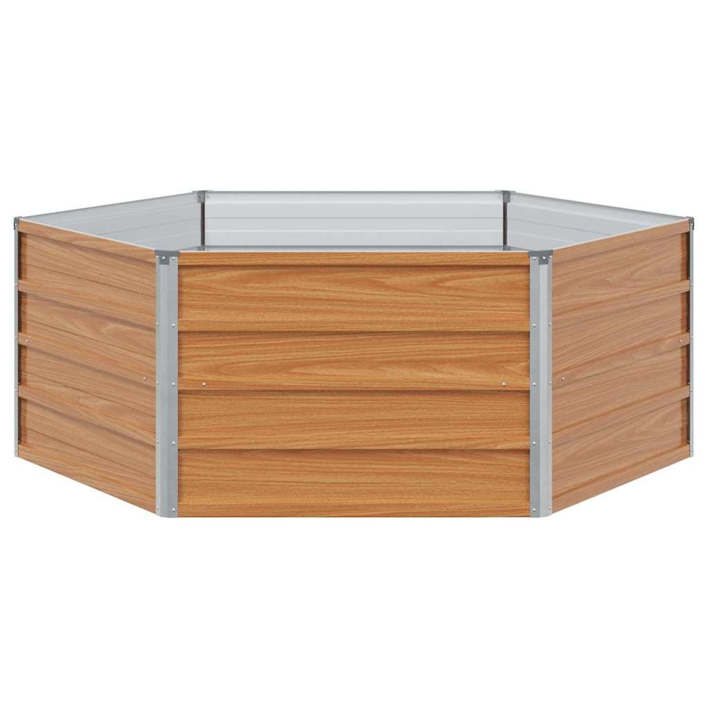 VidaXL Verhoogd Tuinbed Hout Uiterlijk 129 x 129 x 45 cm