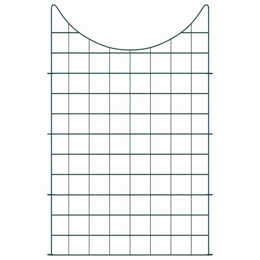 VidaXL Vijverhekken Set 8 pcs Groen 50 x 80 cm Staal