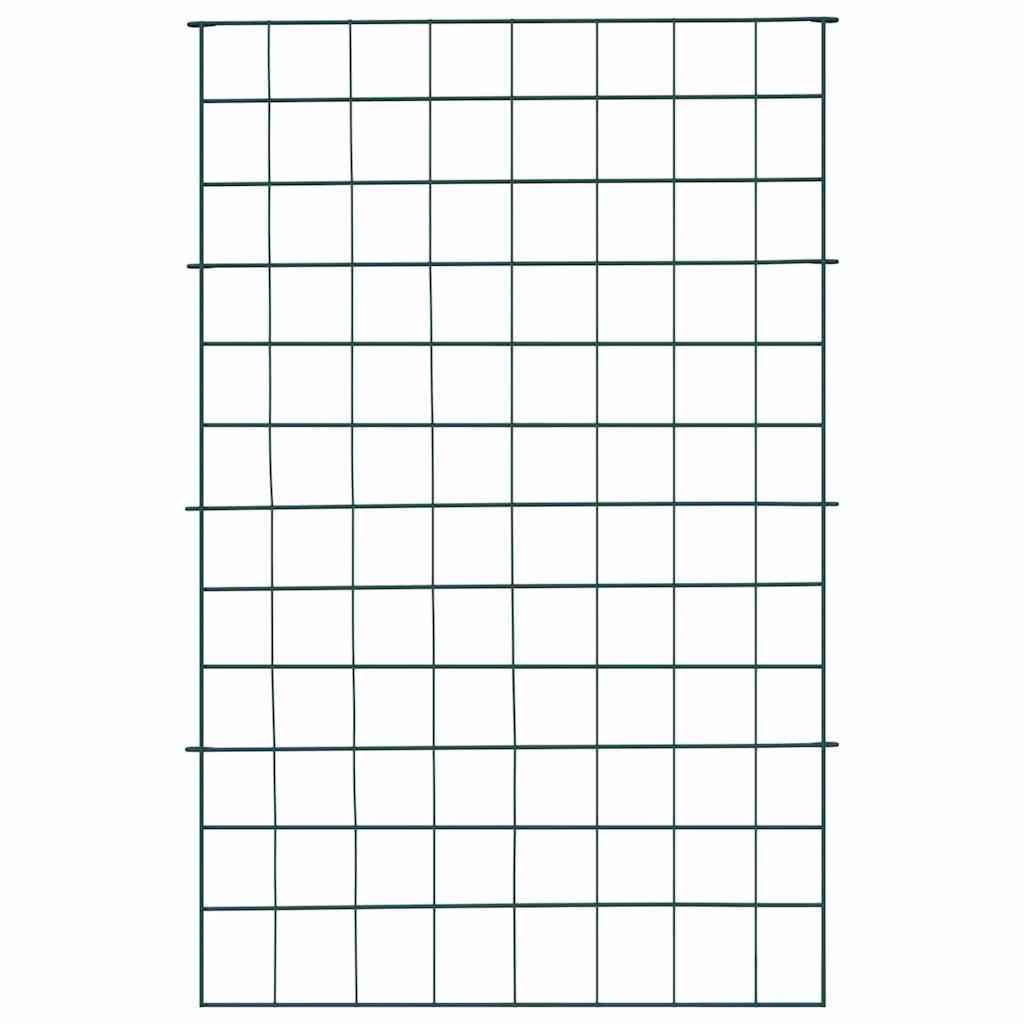 VidaXL Vijverhekken Set 8 pcs Groen 50 x 80 cm Staal