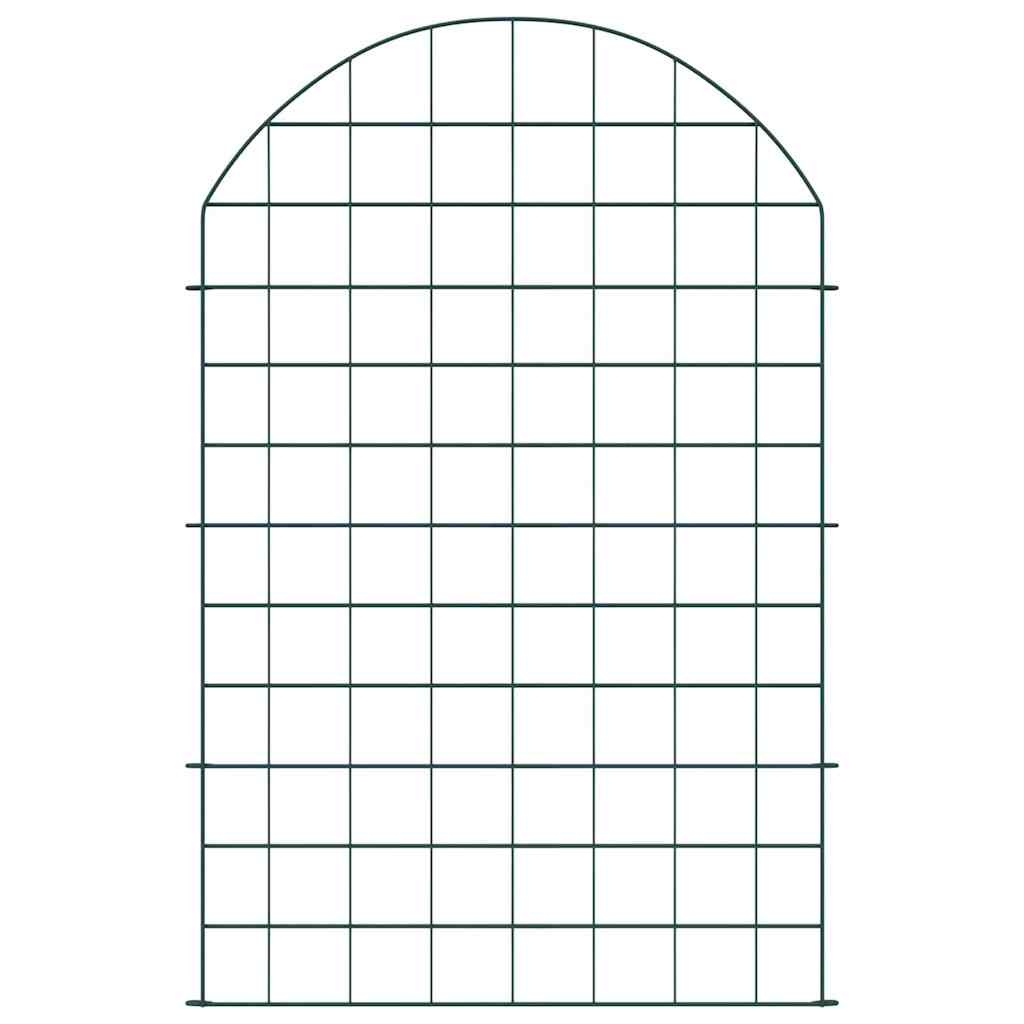 VidaXL Vijverhekken Set 8 pcs Groen 50 x 80 cm Staal