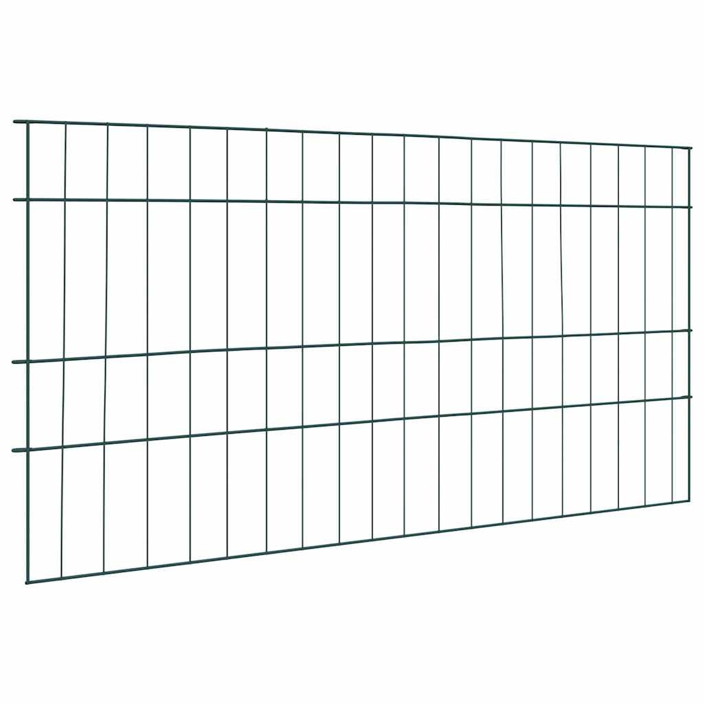 VidaXL Vijverhekken Set 5 pcs Groen 100 x 50 cm Staal