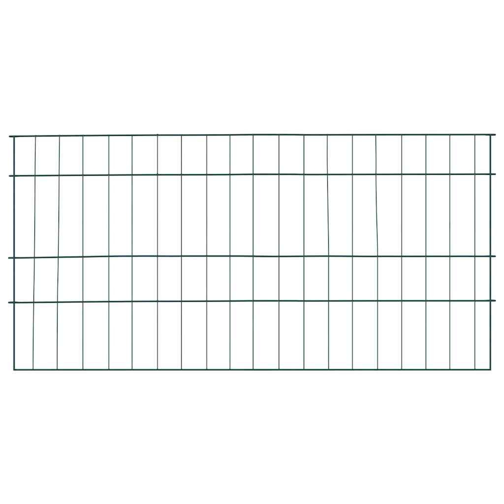 VidaXL Vijverhekken Set 5 pcs Groen 100 x 50 cm Staal