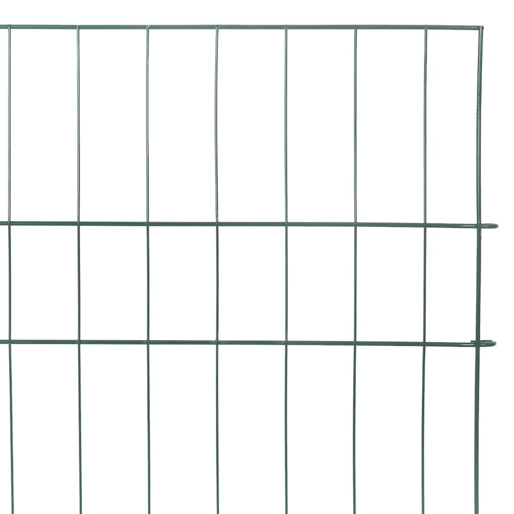 VidaXL Vijverhekken Set 5 pcs Groen 100 x 50 cm Staal