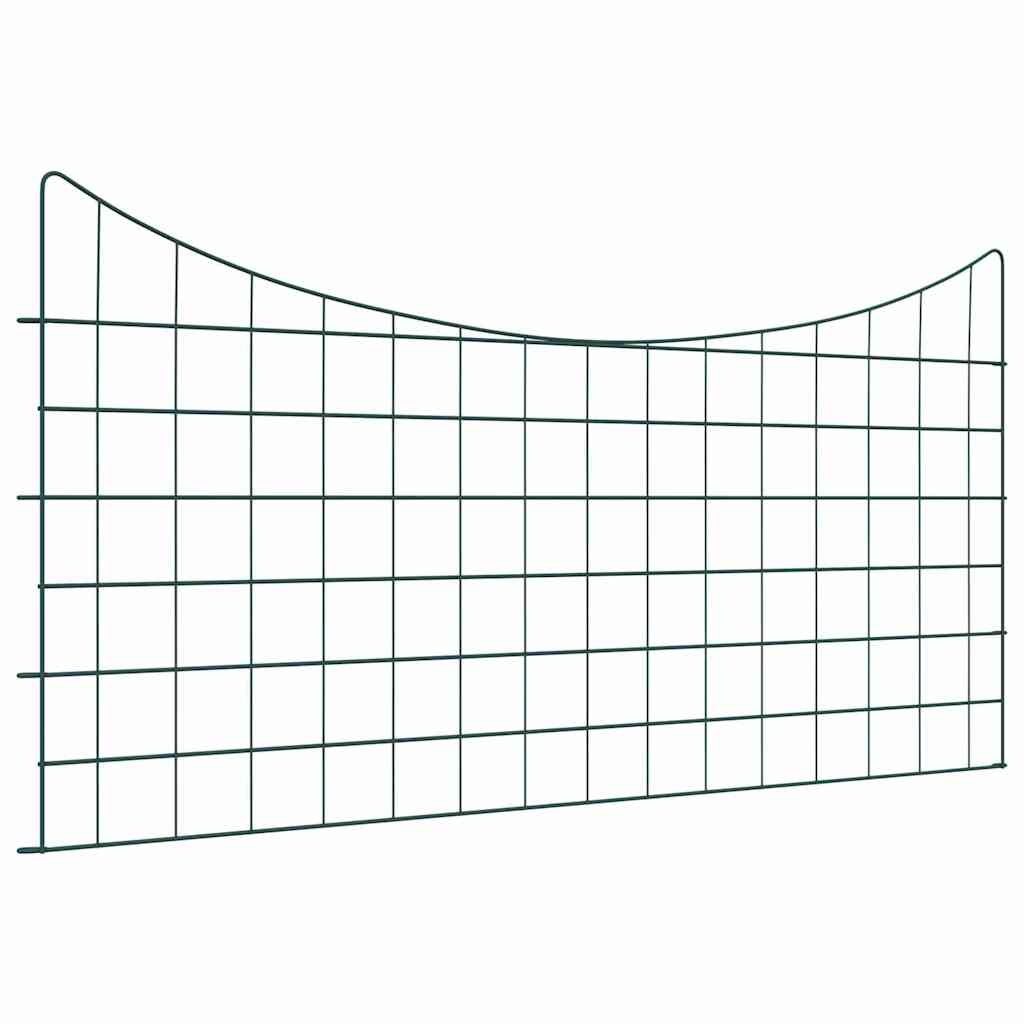 VidaXL Vijverhekken Set 5 pcs Groen 100 x 50 cm Staal