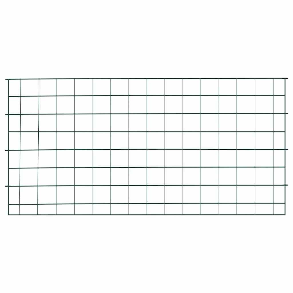 VidaXL Vijverhekken Set 5 pcs Groen 100 x 50 cm Staal