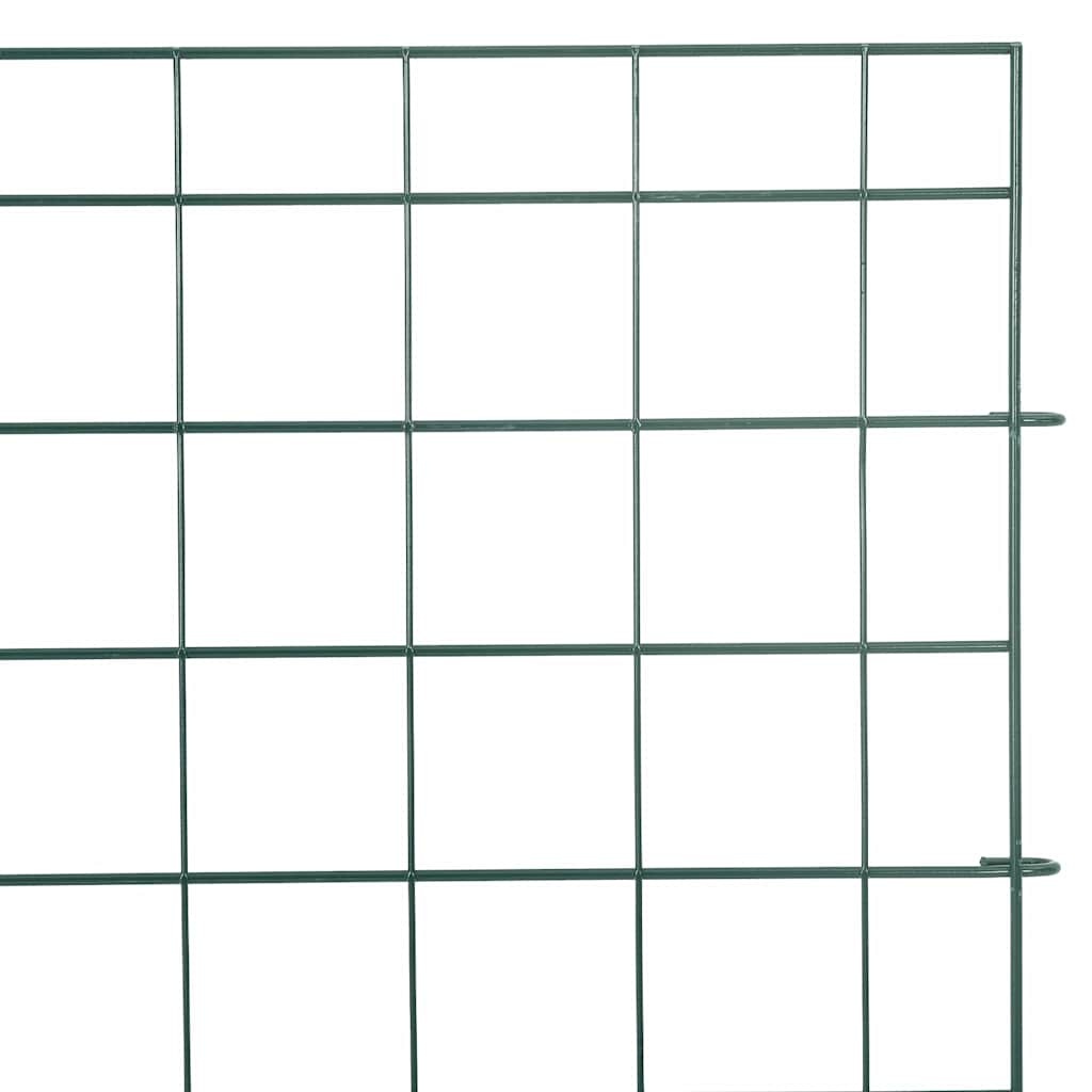 VidaXL Vijverhekken Set 5 pcs Groen 100 x 50 cm Staal