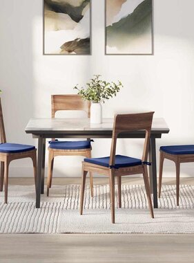 VidaXL Zitkussens 4 pcs Politieblauw 40 x 40 x 3 cm Fluweel