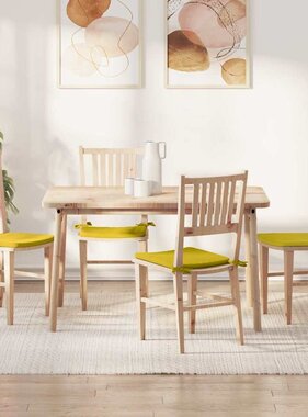 VidaXL Zitkussens 4 pcs Geel 40 x 40 x 3 cm Fluweel