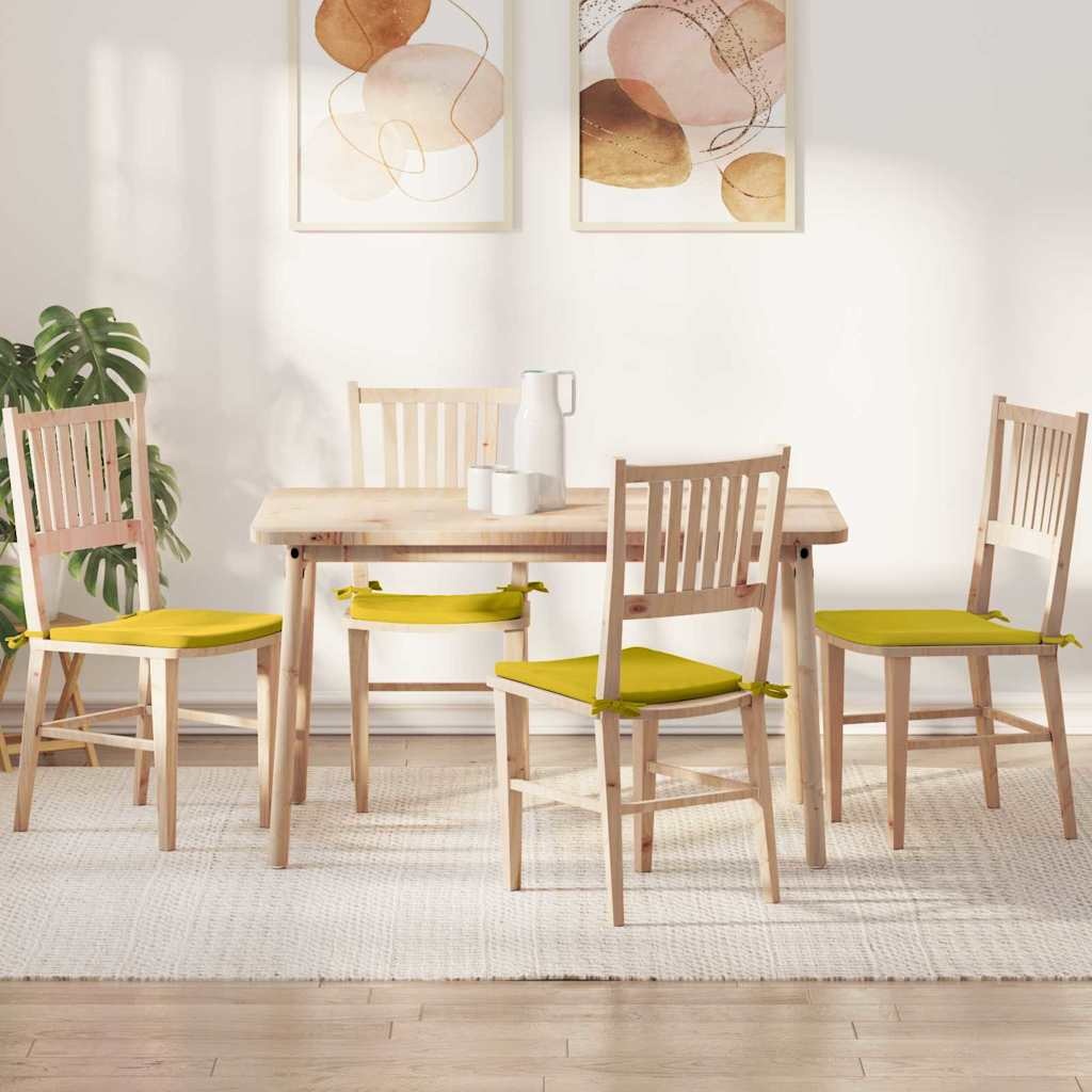 VidaXL Zitkussens 4 pcs Geel 40 x 40 x 3 cm Fluweel