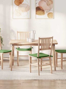 VidaXL Zitkussens 4 pcs Lichtgroen 40 x 40 x 3 cm Fluweel