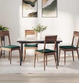 VidaXL Zitkussens 4 pcs Donkergroen 40 x 40 x 3 cm Fluweel