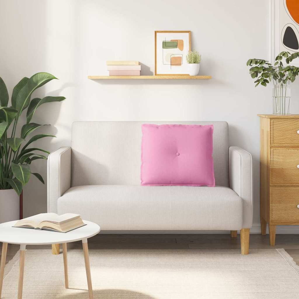 VidaXL Rugkussen Roze 60 x 19 x 50 cm Stof