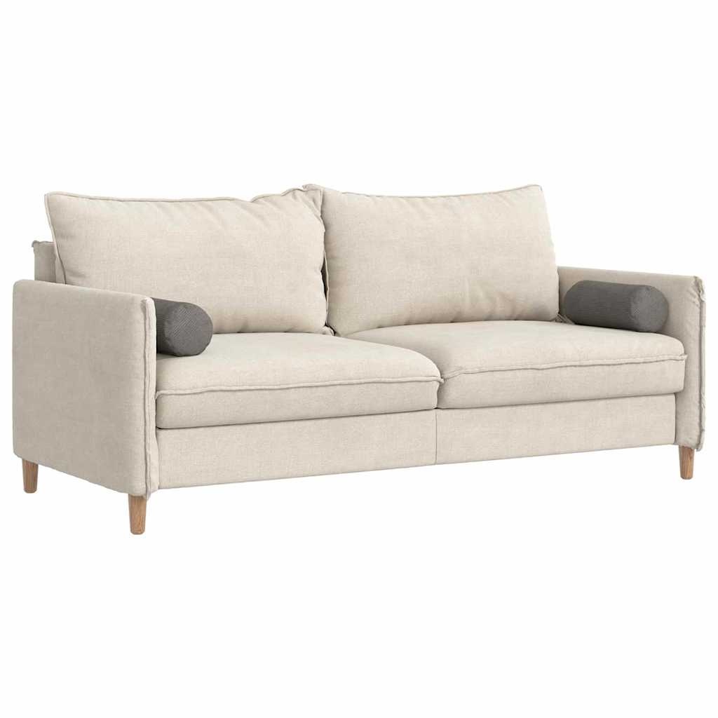 VidaXL Bolster Kussens 2 pcs Lichtgrijs Ø 15 x 40 cm Katoen Stof