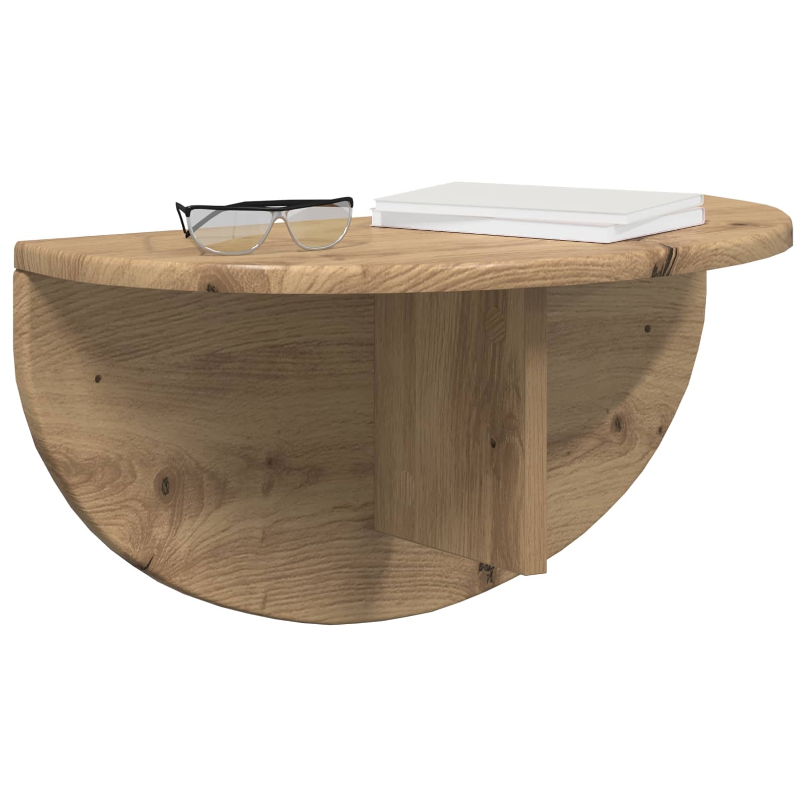 VidaXL Wandplank 2 pcs Artisan Eiken 38 x 19 x 19 cm Bewerkt hout