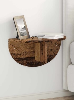 VidaXL Wandplank 2 pcs Oudhout 38 x 19 x 19 cm Bewerkt hout