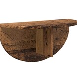 VidaXL Wandplank Wandgemonteerd Oudhout 38 x 19 x 19 cm Bewerkt hout