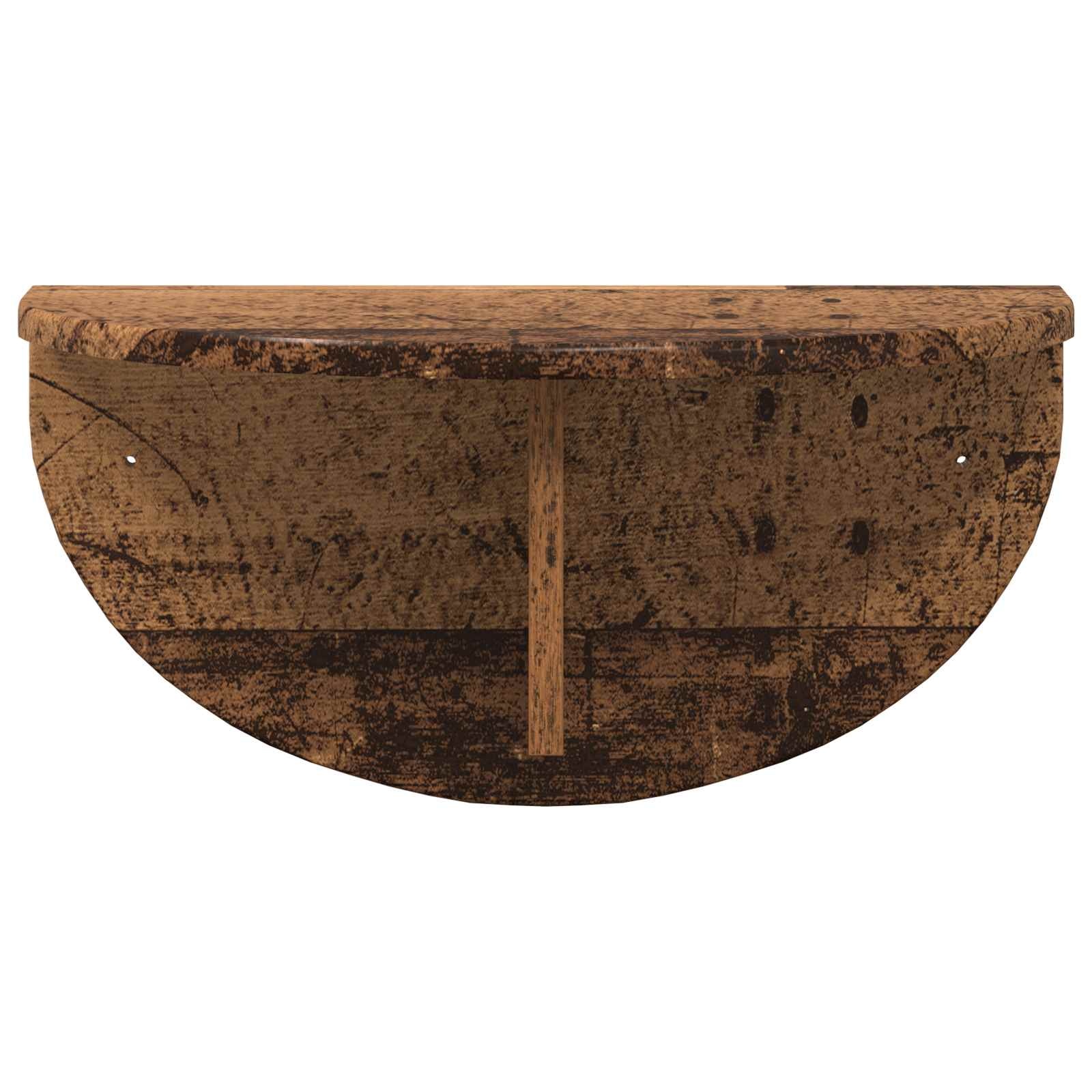 VidaXL Wandplank Wandgemonteerd Oudhout 38 x 19 x 19 cm Bewerkt hout