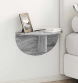 VidaXL Wandplank 2 pcs Grijs Sonoma 38 x 19 x 19 cm Bewerkt hout